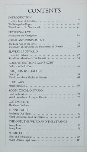 Cover for Weird Ontario Laws