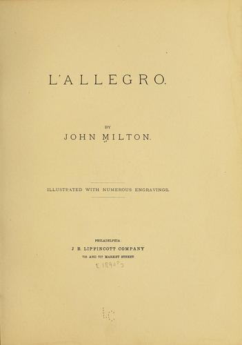 Cover for L'Allegro
