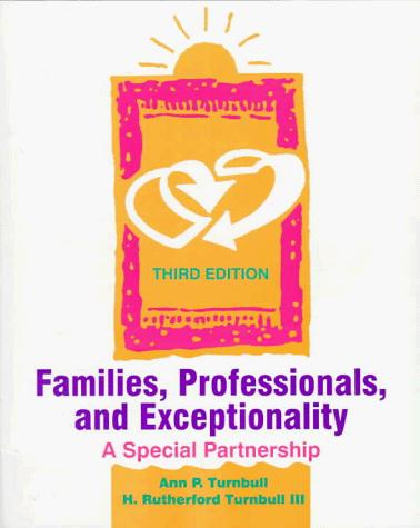 Cover for Families, professionals, and exceptionality