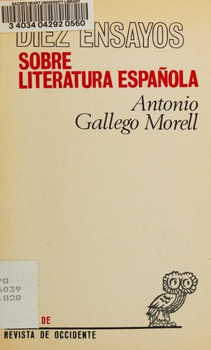 Cover for Diez ensayos sobre literatura española.