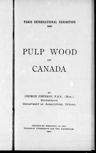Cover for Pulpwood of Canada