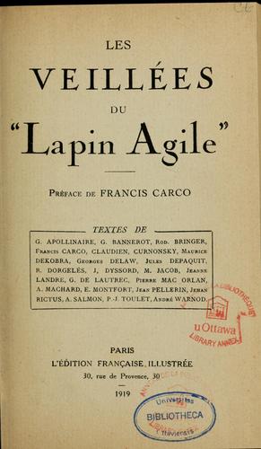 Cover for Les veillées du "Lapin agile"