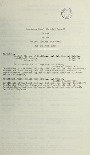 Cover for [Report 1962]