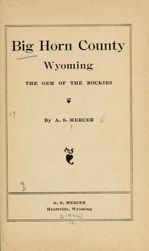 Cover for Big Horn County, Wyoming