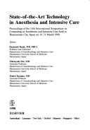 Cover for State-of-the-art technology in anesthesia and intensive care