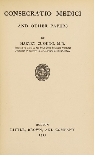Cover for Consecratio medici