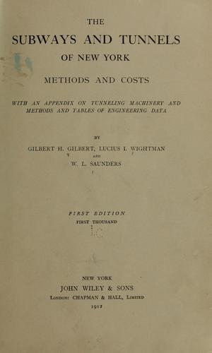 Cover for The subways and tunnels of New York, methods and costs
