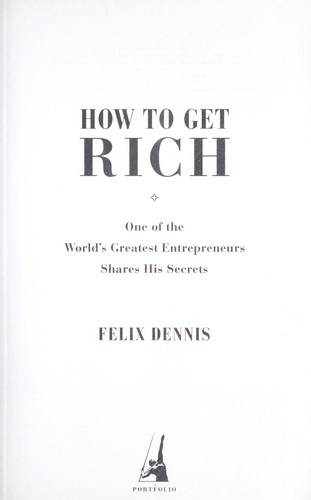 Cover for How To Get Rich