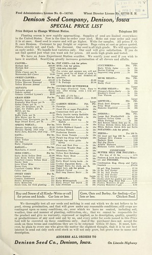 Cover for Special price list
