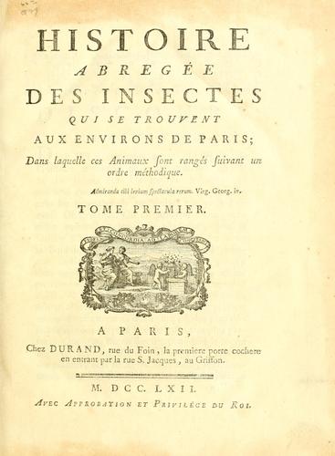 Cover for Histoire abregée des insectes