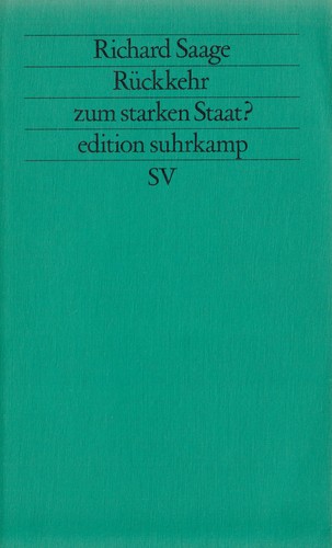 Cover for Rückkehr zum starken Staat?
