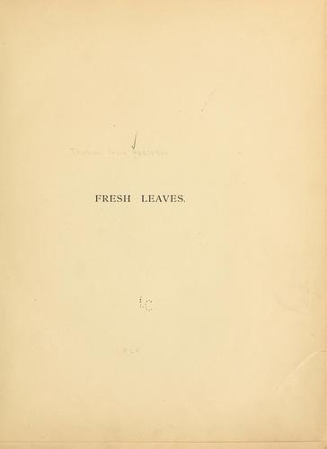 Cover for Fresh leaves