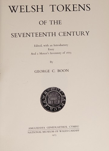 Cover for Welsh tokens of the seventeenth century