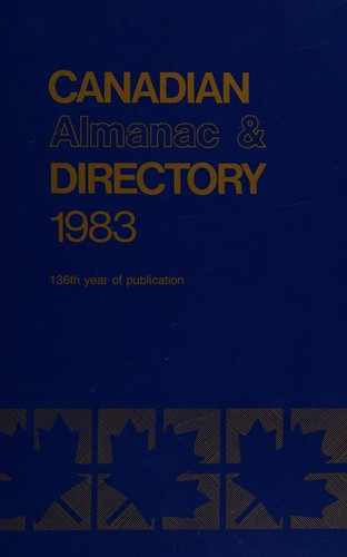 Cover for Canadian almanac & directory.