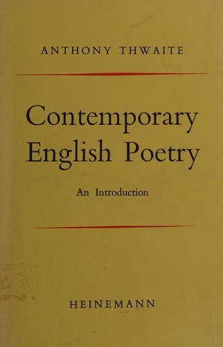 Cover for Contemporary English poetry