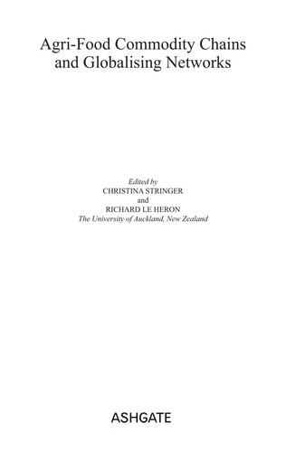 Cover for Agri-food commodity chains and globalising networks