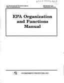 Cover for Epa Organization and Functions Manual