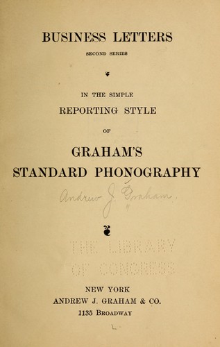 Cover for Business letters, second series