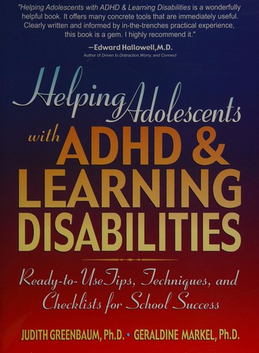 Cover for Helping adolescents with ADHD & learning disabilities