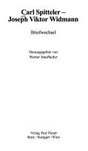 Cover for Carl Spitteler-Joseph Viktor Widmann