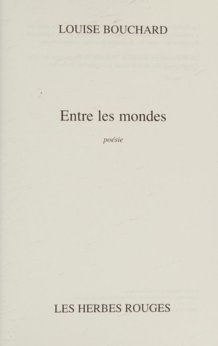 Cover for Entre les mondes