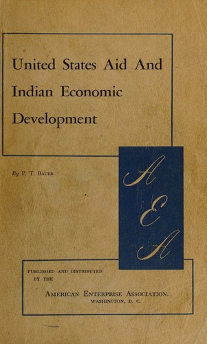 Cover for United States aid and Indian economic development
