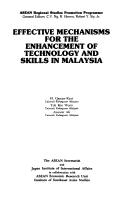 Cover for Effective mechanism for the enhancement of technology and skills in Malaysia