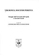 Cover for Vir bonus, docendi peritus