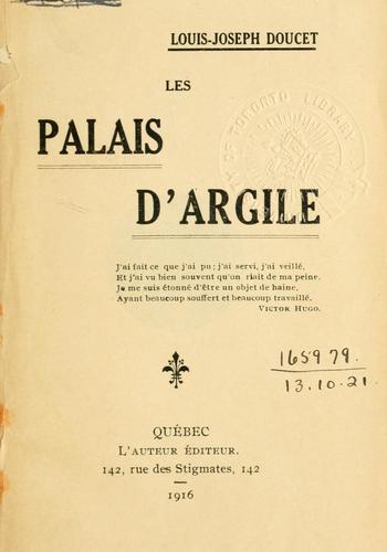 Cover for Les palais d'Argile.