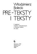 Cover for Pre-teksty i teksty