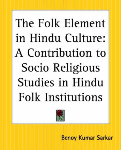 Cover for The Folk Element In Hindu Culture