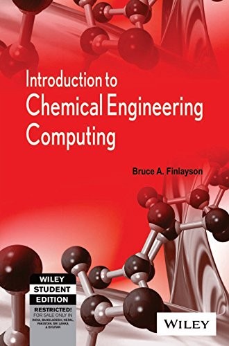 Cover for Introduction to Chemical Engineering Computing