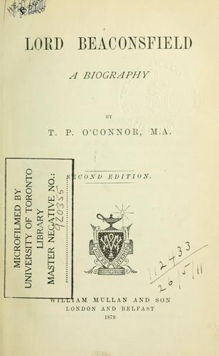 Cover for Lord Beaconsfield