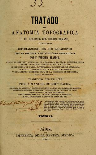 Cover for Tratado de anatomia topografica, ò, De regiones del cuerpo humano