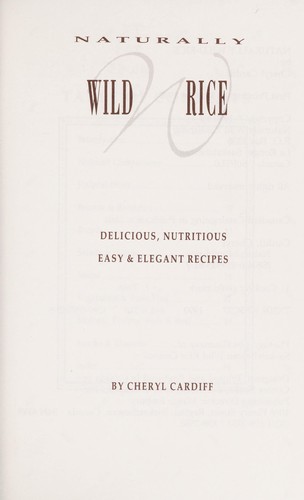 Cover for Naturally Wild Rice