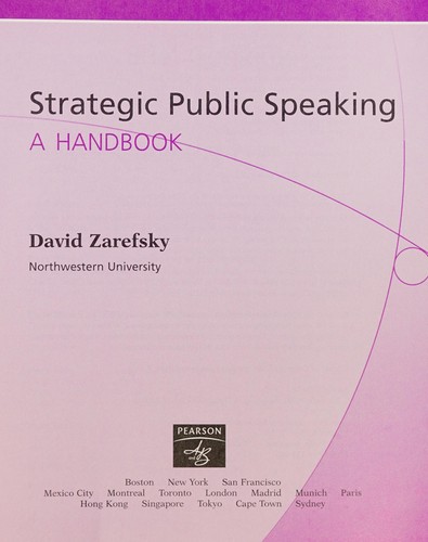 Cover for Strategic public speaking