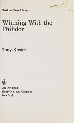 Cover for Winning with the Philidor