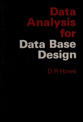 Cover for Data analysis for data base design