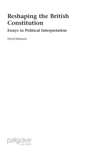 Cover for Reshaping the British constitution
