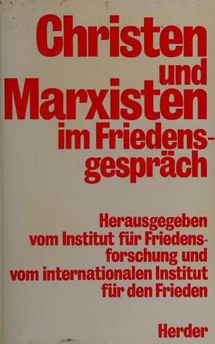 Cover for Christen und Marxisten im Friedensgespräch