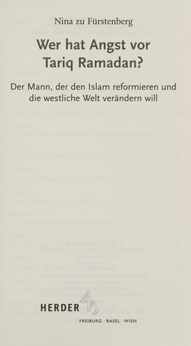 Cover for Wer hat Angst vor Tariq Ramadan?