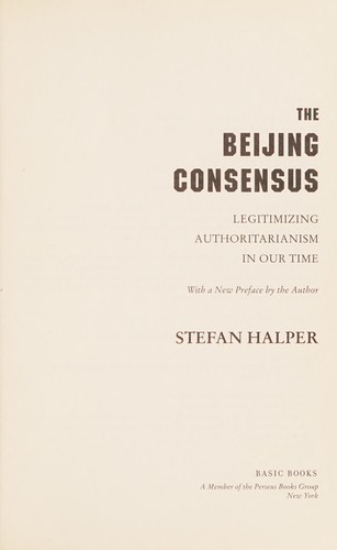 Cover for Beijing Consensus