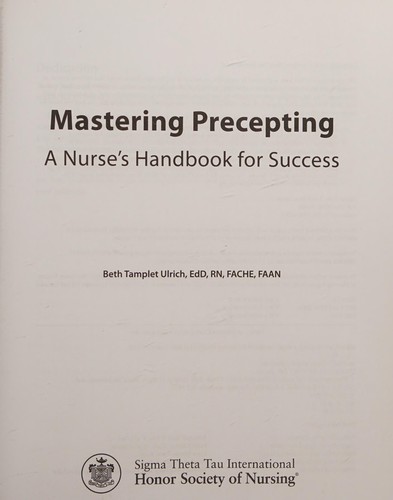 Cover for Mastering precepting