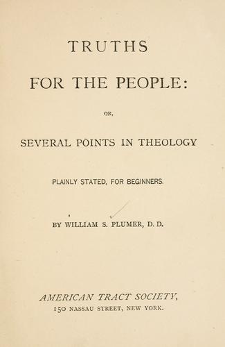 Cover for Truths for the people