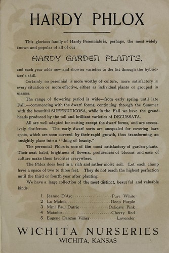 Cover for Hardy phlox