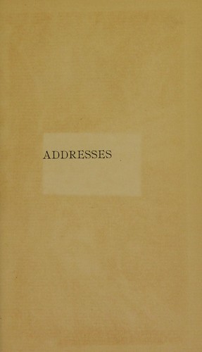 Cover for Addresses