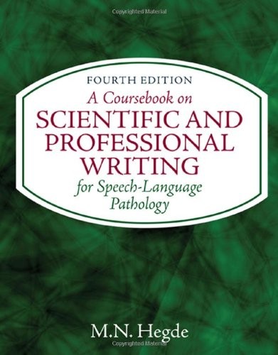 Cover for A coursebook on scientific and professional writing for speech-language pathology