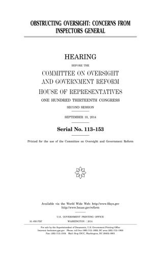 Cover for Obstructing oversight