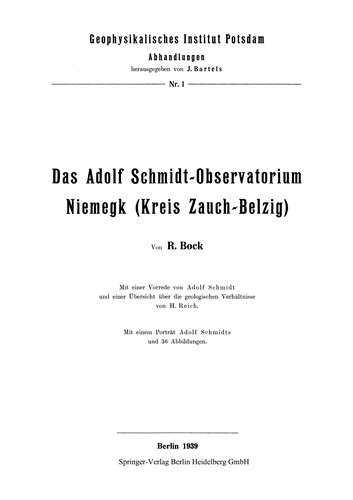 Cover for Das Adolf Schmidt-Observatorium Niemegk (Kreis Zauch-Belzig)