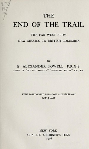 Cover for The end of the trail